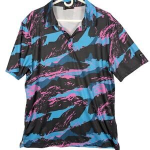 Greenside Golf shirt Mens Extra Large Black Blue Pink Preppy Outdoors Office
